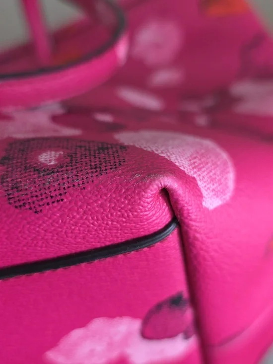 COACH F35161 PINK FLORAL/Silvertone Street Zip Tote Project Bag FAIR - Picture 11 of 17